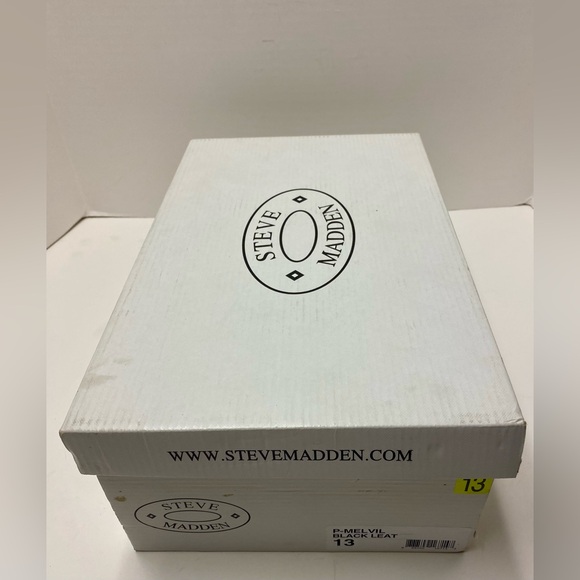 Steve Madden Black Leather Dress Shoe P-Melvil Men’s Size 13 Oxfords - Picture 2 of 15